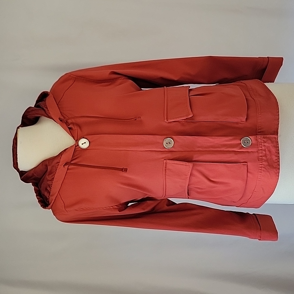 Prana Lightweight Hooded Jacket Terra Cotta Size Large - Picture 3 of 12